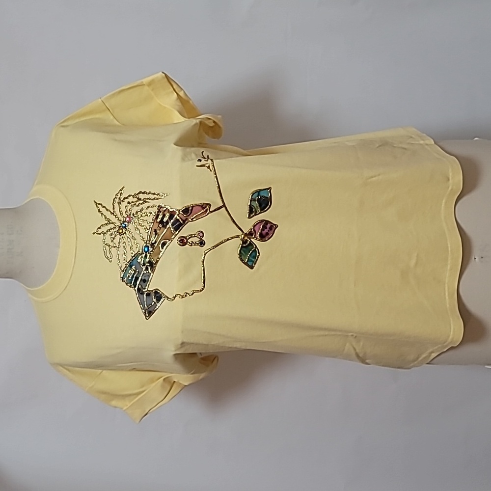 Wearable Art T-Shirt Hat Lady with Braids